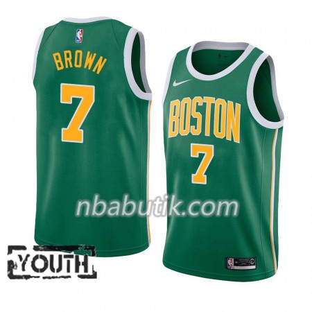 NBA Børn Trøje Boston Celtics Jaylen Brown 7 2018-19 Nike Grøn Swingman
